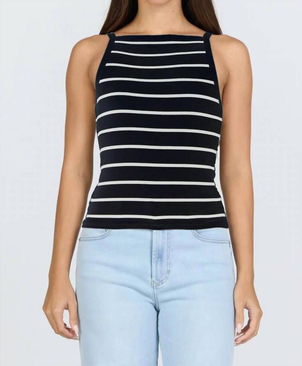 NEW DEAR JOHN DENIM moira tank top in black cream